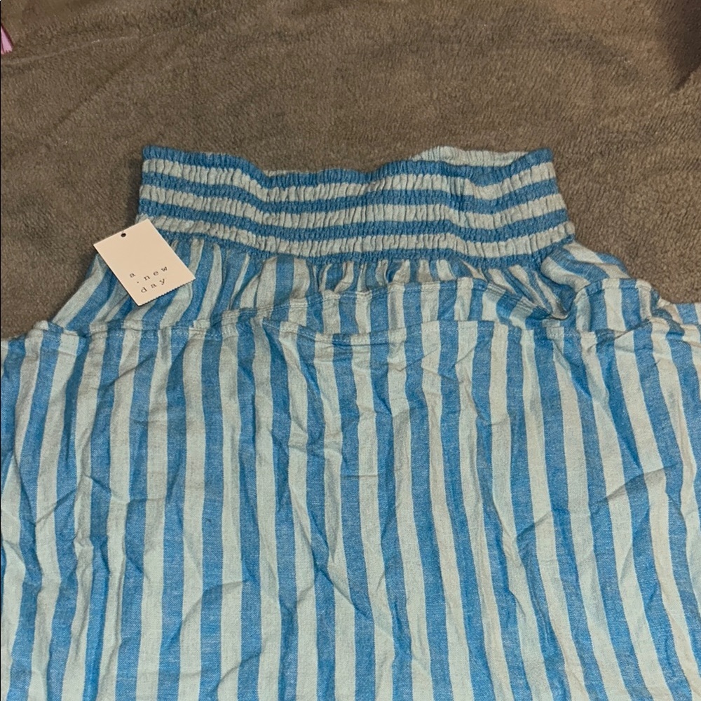 a new day Blue and White Striped Skirt